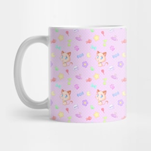 Kawaii chibi cat pattern Mug
